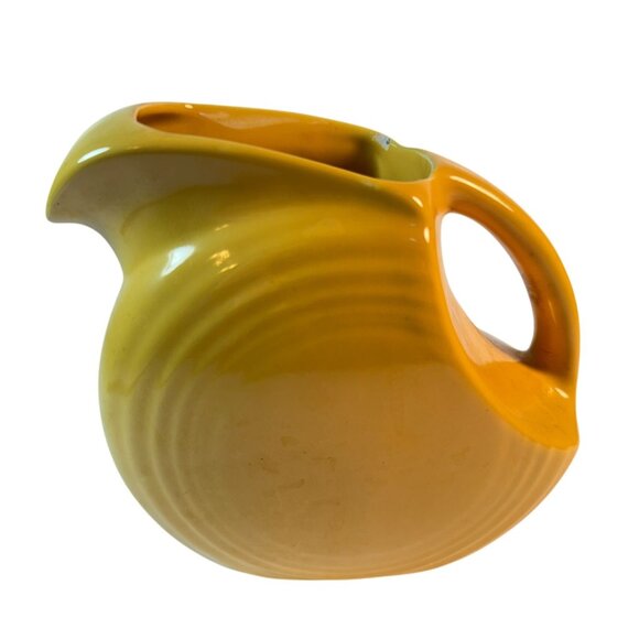 Fiesta Other - Vintage Fiesta Ware Yellow Juice Water Pitcher Vase READ WEAR